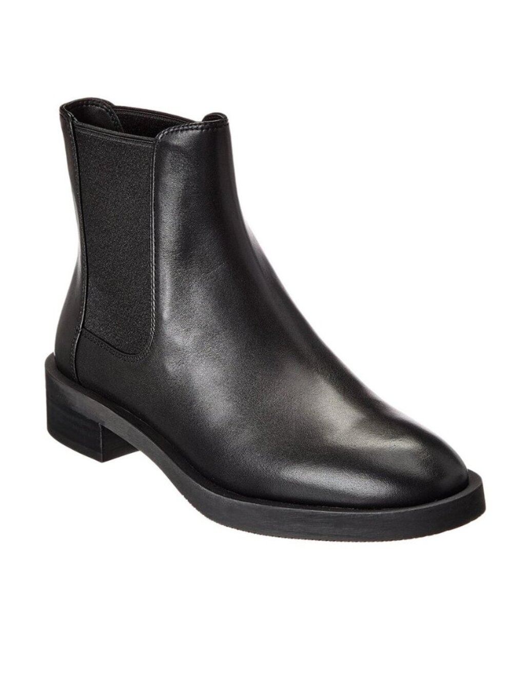 NEW Stuart Weitzman Sondra Sleek Leather Bootie in black, size 7.5